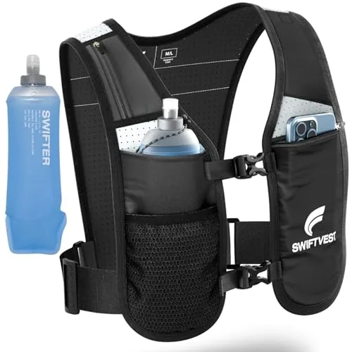 SWIFTVEST Hydration Running Vest with 500ml Soft Flask