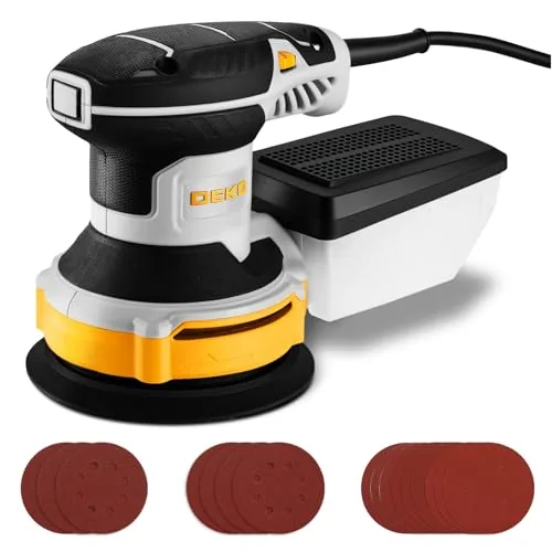DEKOPRO 5-Inch Random Orbital Sander with Variable Speed