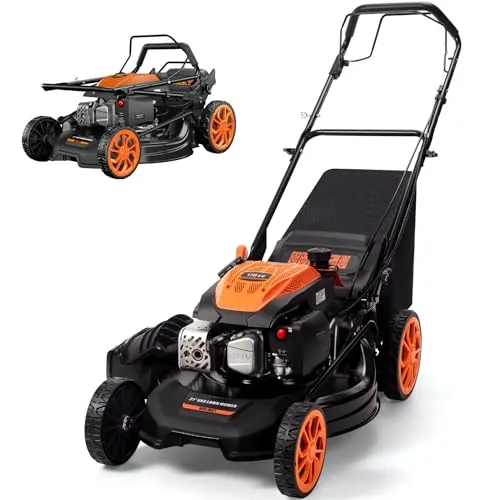 Ezasin 21-Inch Self-Propelled Gas Mower 170cc 4-Cycle