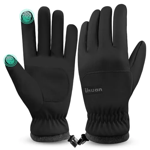 ihuan Waterproof Ski Gloves Fleece-Lined for Men Women