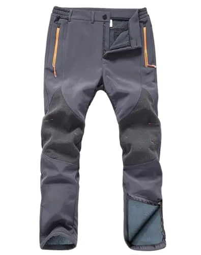 Gash Hao Softshell Snow Pants Fleece Lined Zip Hem