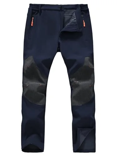 SPOSULEI Softshell Ski Pants Fleece Lined Waterproof