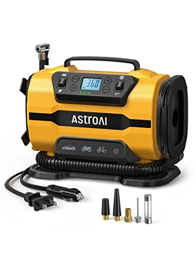 AstroAI Dual Power Tire Inflator 12V DC / 120V AC