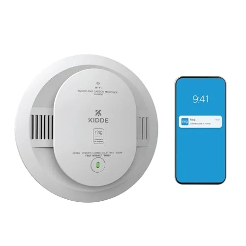 Kidde RGCUDR-RW Smart Smoke and CO Detector with Ring