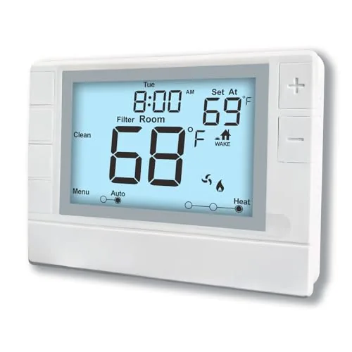 Coiiwsei 2H/2C Multi-Stage Programmable Thermostat White