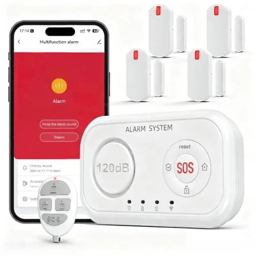 YISEELE WiFi Alarm System No Monthly Fee