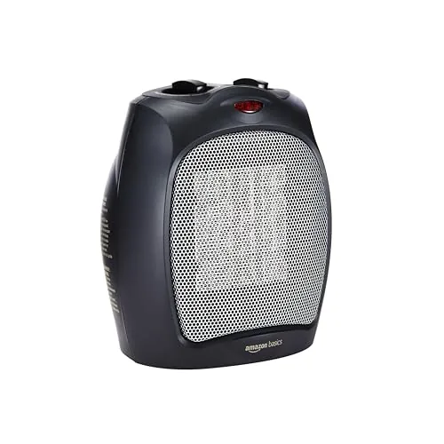 Amazon Basics Ceramic Space Heater 1500W Compact Black