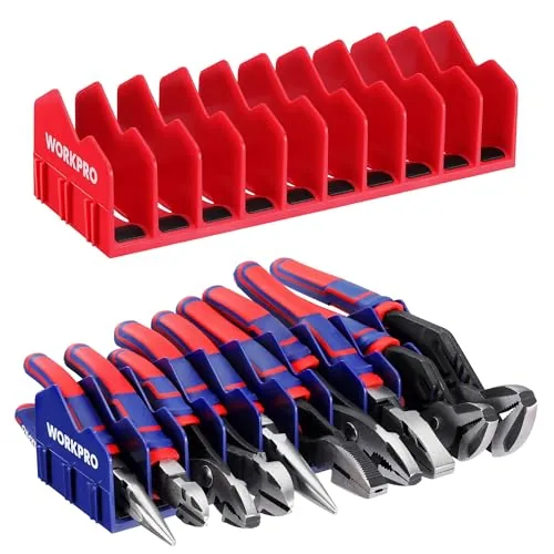 WORKPRO 20-Slot Plier Organizer Rack 2-Pack