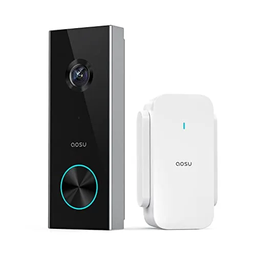 aosu 2K Wireless Doorbell Camera with aosuBase Repeater