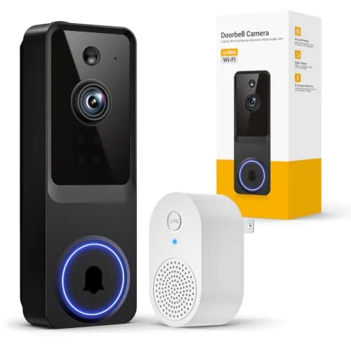 Tuflorexa 1080p Wi-Fi Doorbell with AI Human Detection