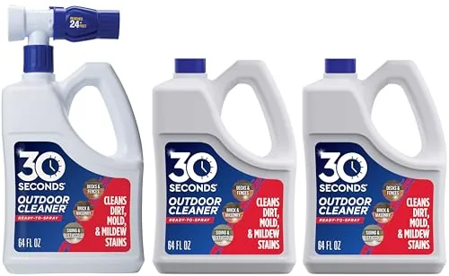 30 Seconds Outdoor Cleaner 3x64oz Hose-End Spray Kit