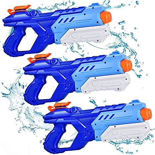 Quanquer 3-Pack 600cc Squirt Guns with 32ft Range