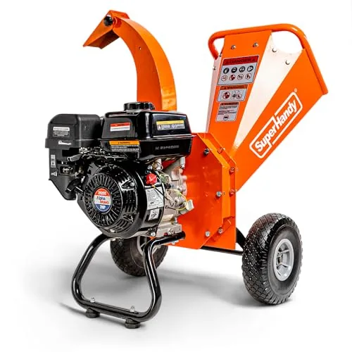 SuperHandy 7HP Gas Wood Chipper 3-Inch Capacity
