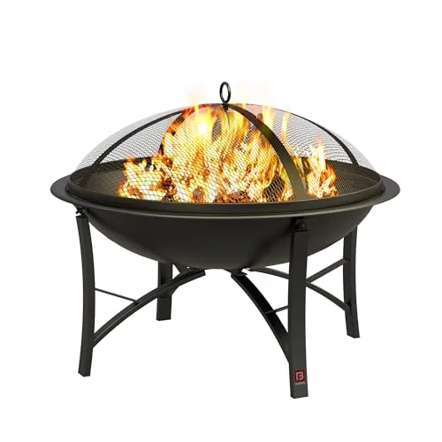 Fire Beauty Wood Burning Fire Pit with BBQ Grill