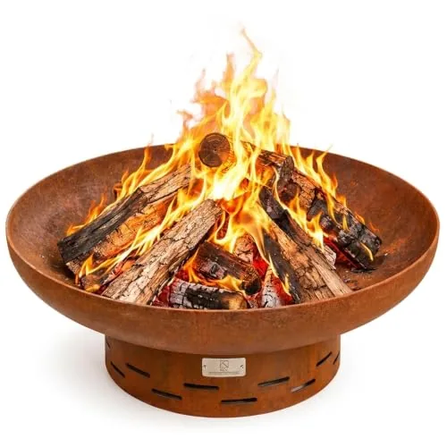 KOL 27.5-Inch Round Steel Wood-Burning Fire Pit Bowl