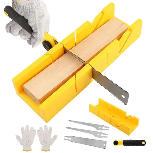 Oryqvane 4-in-1 Miter Box 12-Inch with 3 Blades